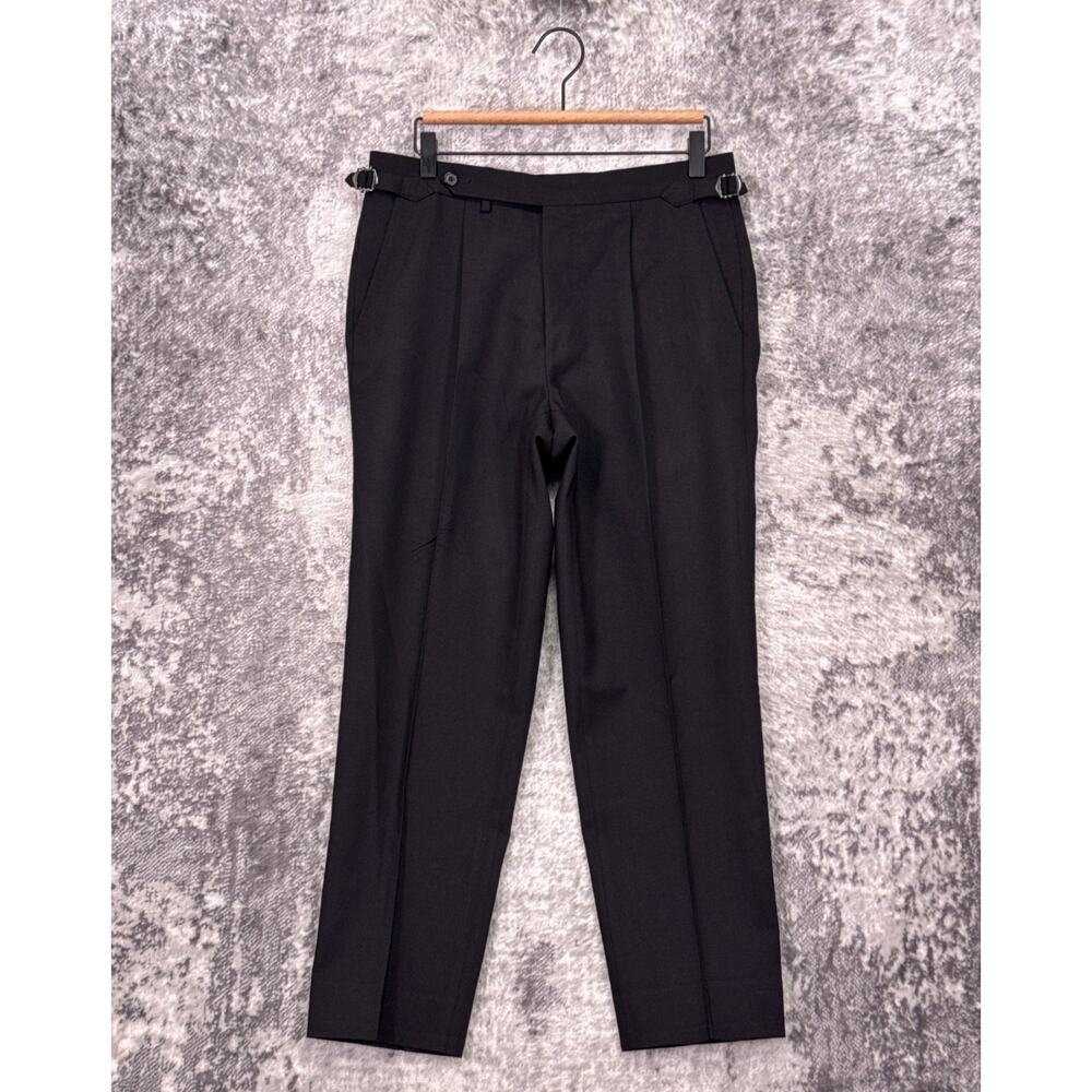 SUITSUPPLY Pants 32 x 27 Mens Vigo ZC Black Lanificio Italian Wool Trouser